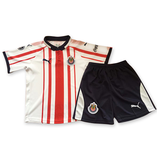 Kids Chivas 18/19 Home Soccer Kits (Shirt+Shorts)