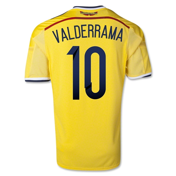 2014 Colombia #10 VALDERRAMA Home Yellow Jersey Shirt