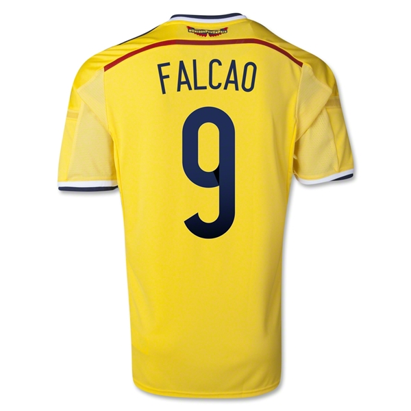 2014 Colombia #9 FALCAO Home Yellow Jersey Shirt