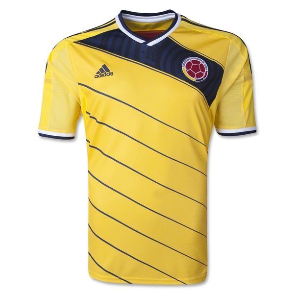 2014 World Cup Colombia Home Yellow Jersey Shirt