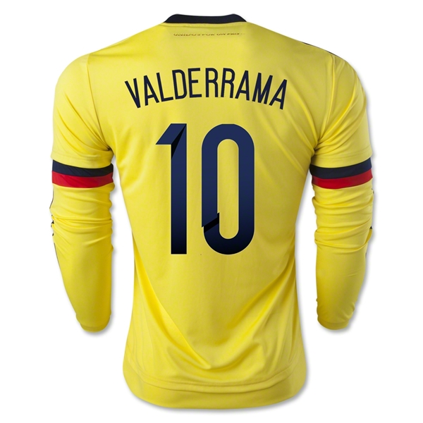 Colombia 2015 VALDERRAMA #10 LS Home Soccer Jersey