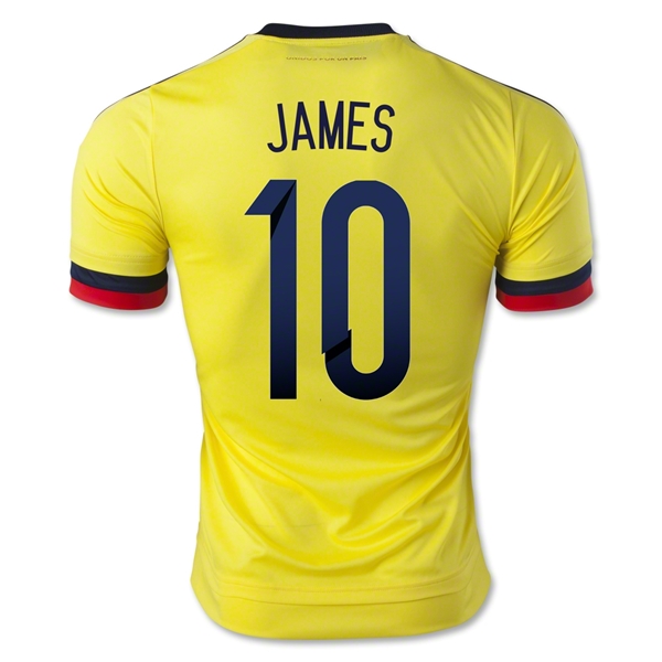 2015 Colombia JAMES #10 Home Soccer Jersey