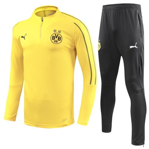Dortmund 18/19 Training Sweat Top Tracksuit Yellow With Pants