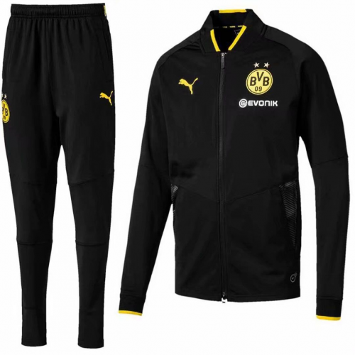 Dortmund 18/19 Training Jacket Top Tracksuit Black With Pants