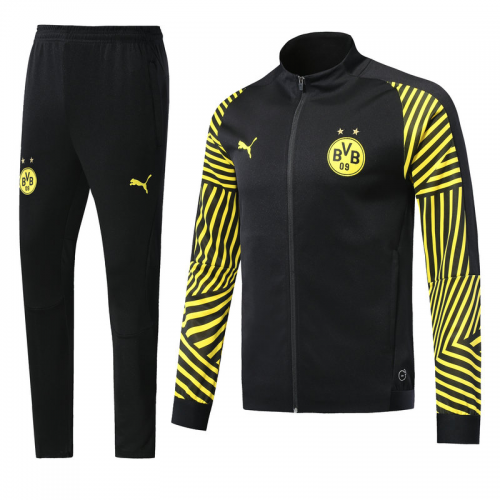 Dortmund 18/19 Training Jacket Tracksuit Black Stripe With Pants