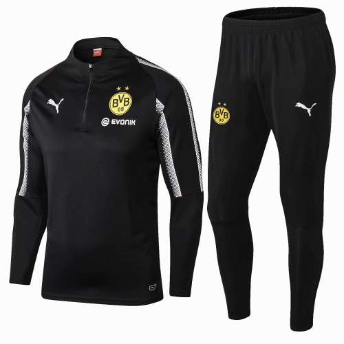Dortmund 18/19 Training Sweat Top Tracksuit Black With Pants