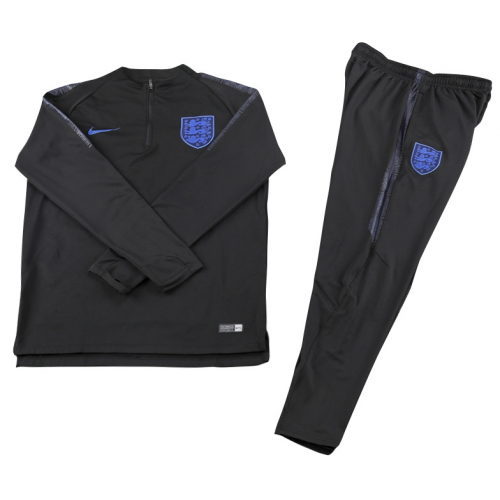 Kids England 2018 Training Sweat Top Tracksuits Black and Pants