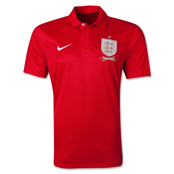 2013 England Away Red Jersey Shirt