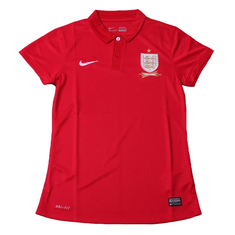 2013 England Away Red Women's Jersey Shirt