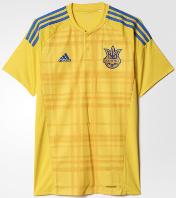 Ukraine 2016 Euro Home Soccer Jersey