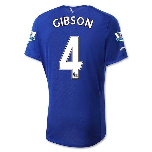 Everton 2015-16 GIBSON #4 Home Soccer Jersey