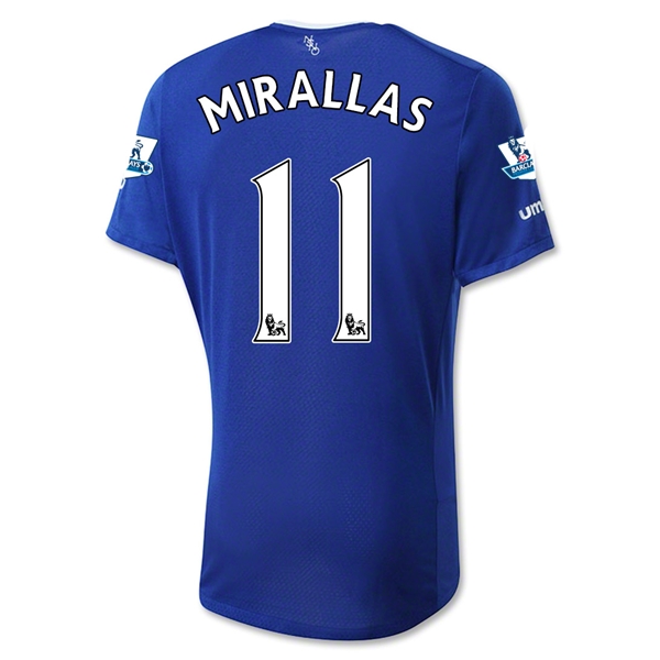 Everton 2015-16 MIRALLAS #11 Home Soccer Jersey