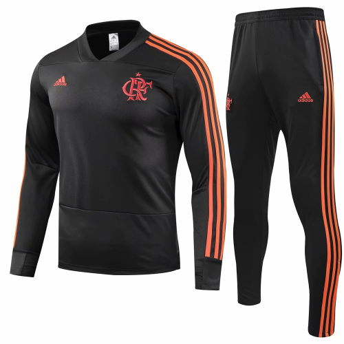 Flamengo 18/19 Training Sweat Top Tracksuit Black and Pants
