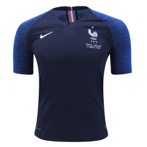 Player Version France 2018 World Cup Final Home Soccer Jersey Shirt