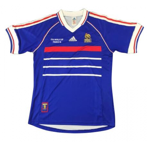 France 1998 Retro Home Blue Soccer Jersey Shirt 1998 World Cup Final Match