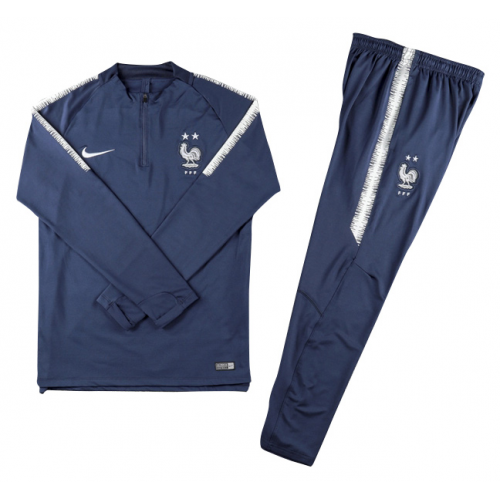 Kids Two Stars France 2018 Sweat Top Tracksuits Blue and Pants