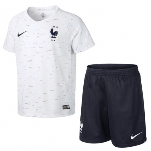 Kids 2 Star France 18/19 Away Soccer Kits (Shirt+Shorts)