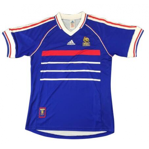 France 1998 Retro Home Blue Soccer Jersey Shirt
