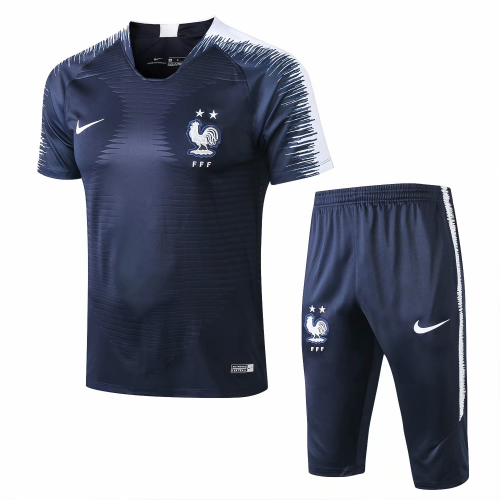 France 19/20 Short Sleeve Training Kits Navy