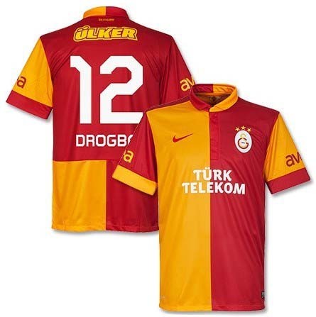 Galatasaray 2013/14 Home DROGBA #12 Soccer Jersey Soccer Shirt
