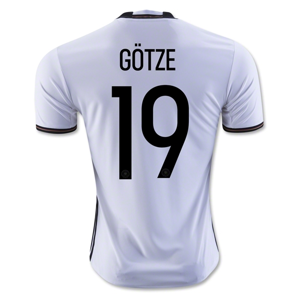 Germany 2016 GOTZE #19 Home Soccer Jersey