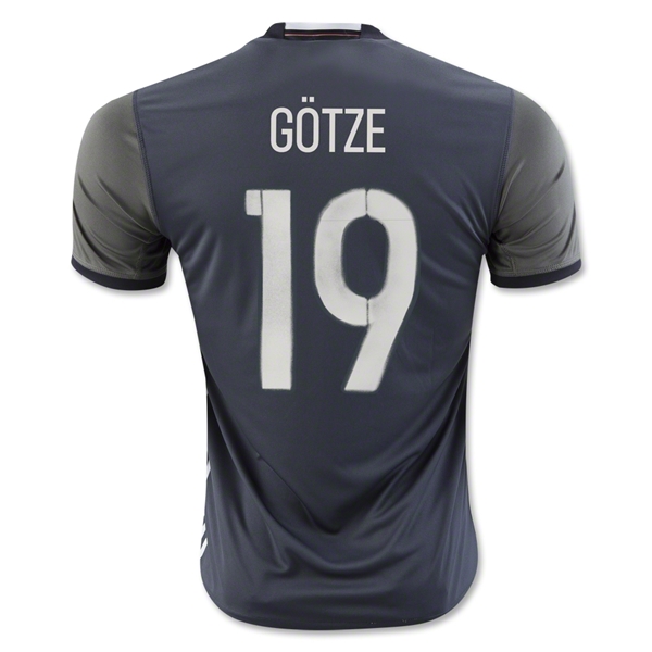 Germany 2016 GOTZE #19 Away Soccer Jersey
