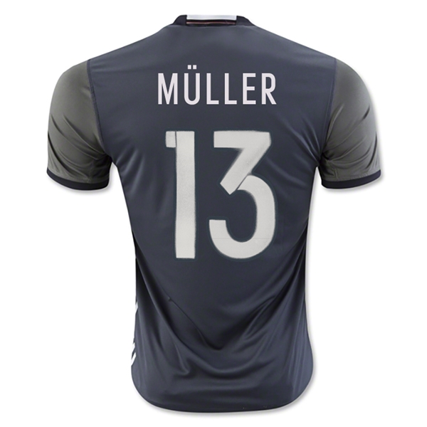 Germany 2016 MULLER #13 Away Soccer Jersey