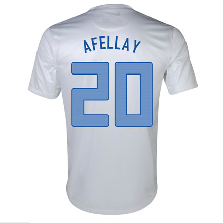2013 Netherlands #20 Afellay Away White Jersey Shirt