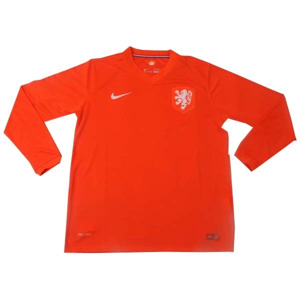2014 World Cup Netherlands Long Slevee Home Soccer Jersey