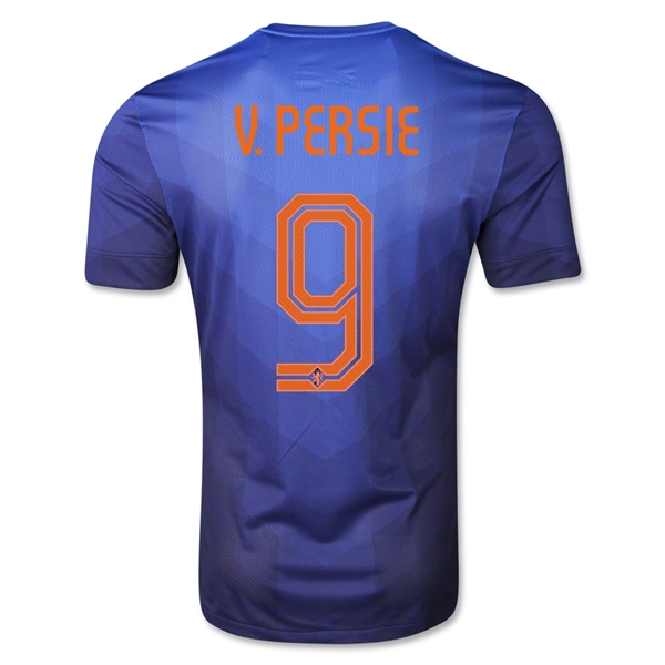 Netherlands 2014/15 Away Soccer Shirt #9 V. PERSIE