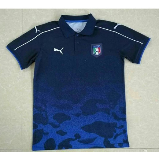 Italy 2017/18 Blue Polo Shirt