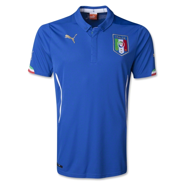 2014 World Cup Italy Home Blue Soccer Jersey Shirt