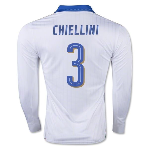 Italy 2016 CHIELLINI #3 LS Away Soccer Jersey