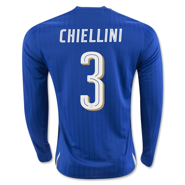 Italy 2016 CHIELLINI #3 LS Home Soccer Jersey