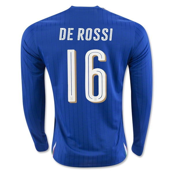 Italy 2016 DE ROSSI #16 LS Home Soccer Jersey
