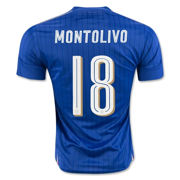 Italy 2016 MONTOLIVO #18 Home Soccer Jersey