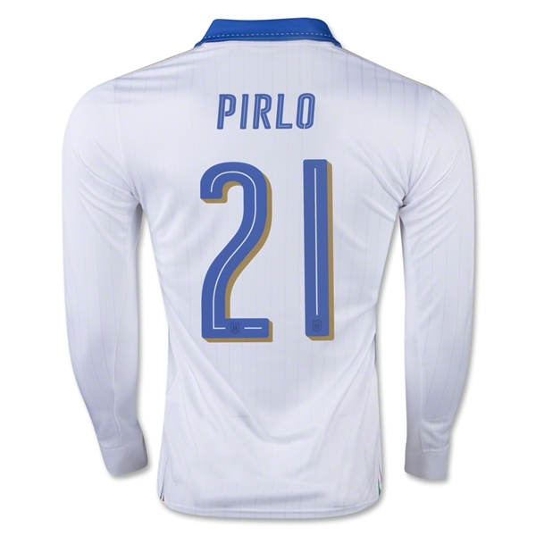 Italy 2016 PIRLO #21 LS Away Soccer Jersey