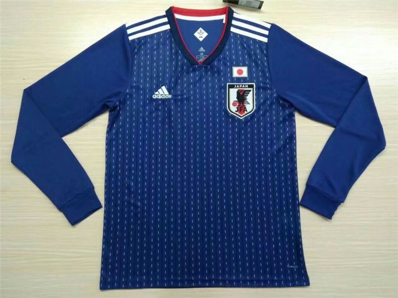 Japan 2018 World Cup Home Long Sleeve Soccer Jersey