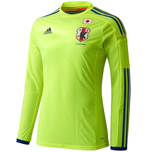 2014 World Cup Japan Away Long Sleeve Green Soccer Jersey Shirt