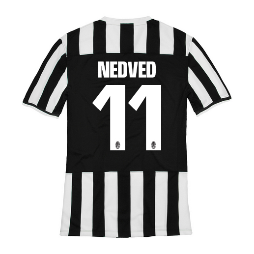 13-14 Juventus #11 Nedved Home Jersey Shirt