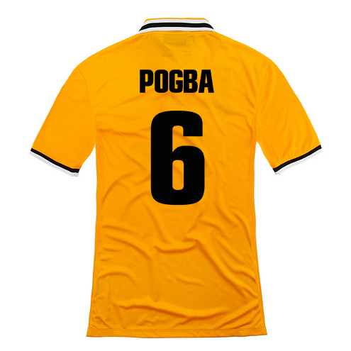 13-14 Juventus #6 Pogba Away Yellow Jersey Shirt