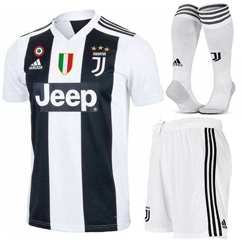Juventus 18/19 Home Soccer Sets (Shirt+Shorts+Socks)