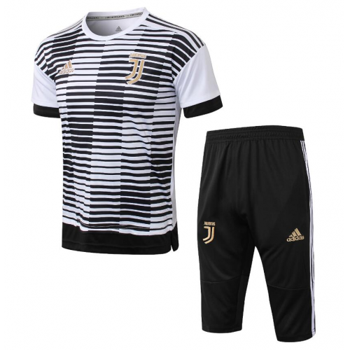 Juventus 18/19 Training Kits Short Sleeve White Black