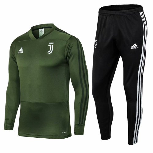 Juventus 18/19 Sweat Top Tracksuit Dark Green With Pants