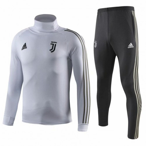 Juventus 18/19 Sweat Top Tracksuit High Collar White With Pants