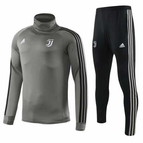 Juventus 18/19 Sweat Top Tracksuit High Collar Khaki With Pants