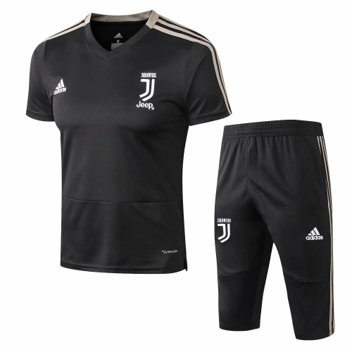 Juventus 19/20 Short Sleeve Training Kits Black