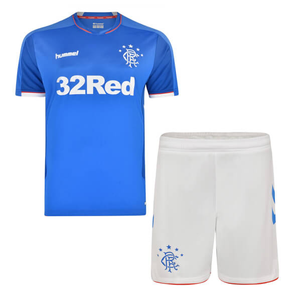 18/19 Kids Rangers FC Home Soccer Kit(Shirt+Shorts)