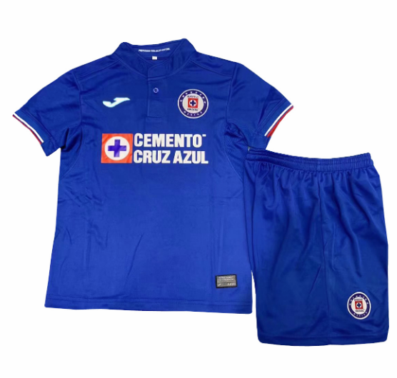 19/20 Kids Cruz Azul Home Soccer Kit (Shirt+Shorts)