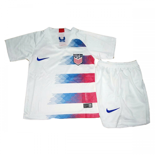 2018 Kids USA Home Soccer Kits(Shirt+Shorts)